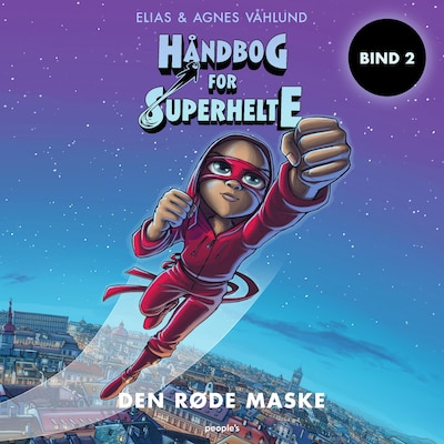 Håndbog for superhelte 2: Den røde maske – omslag til lydbogen af Elias Våhlund, Agnes Våhlund