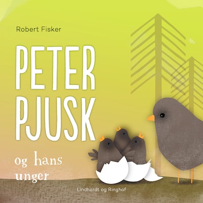 Peter Pjusk og hans unger – omslag til lydbogen af Robert Fisker