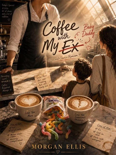 Coffee with My Ex – omslag til lydbogen af Morgan Ellis