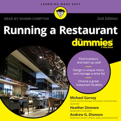 Running a Restaurant For Dummies – omslag til lydbogen af Michael Garvey, Heather Dismore, Andrew G. Dismore