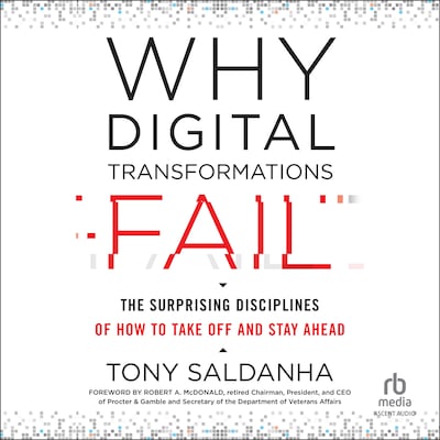 Why Digital Transformations Fail – omslag til lydbogen af Tony Saldanha