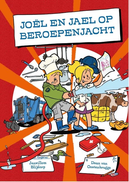 Joël en Jael op beroepenjacht – omslag van het luisterboek van Janwillem Blijdorp