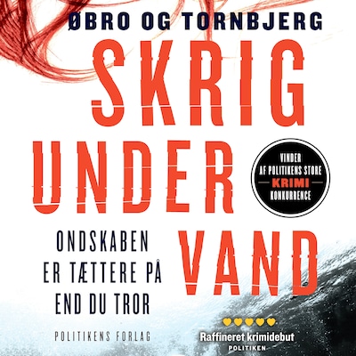 Skrig under vand – omslag til lydbogen af Øbro & Tornbjerg
