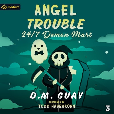 Angel Trouble – omslag til lydbogen af D.M. Guay