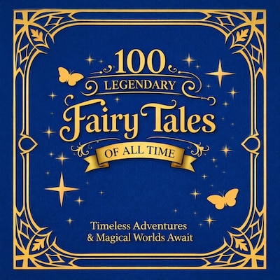 100 Legendary Fairy Tales of All Time – omslag til lydbogen af Brothers Grimm