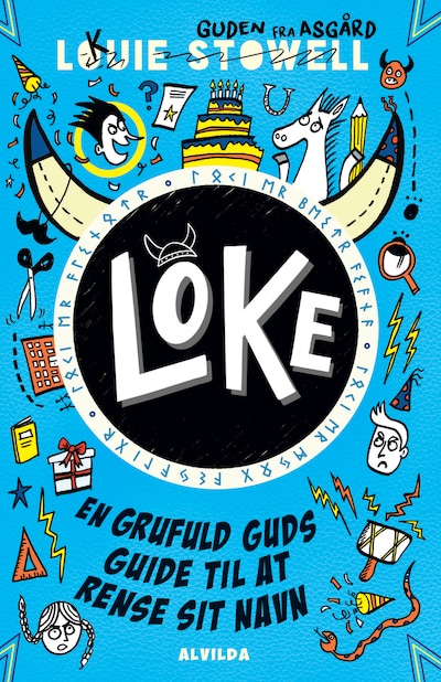 Loke 2: En grufuld guds guide til at rense sit navn – omslag til lydbogen af Louie Stowell