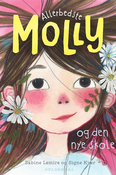 Allerbedste Molly 1 - Allerbedste Molly og den nye skole – omslag til lydbogen af Sabine Lemire