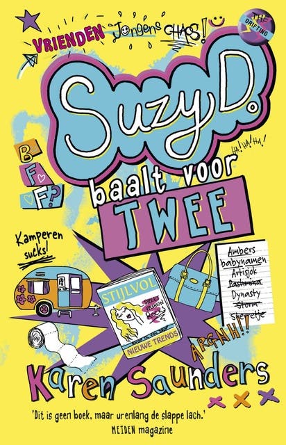 Suzy D. baalt voor twee – omslag van het luisterboek van Karen Saunders