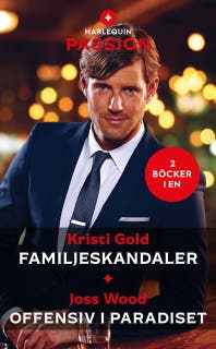 Familjeskandaler / Offensiv i paradiset – omslag till ljudboken av Joss Wood,Kristi Gold