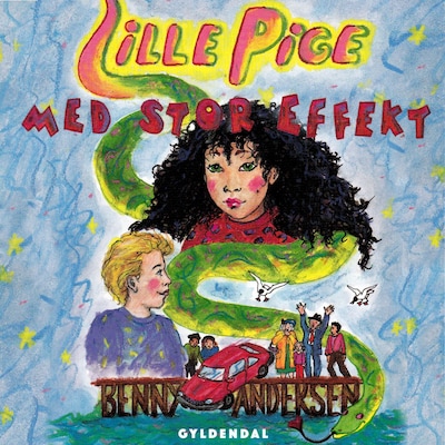 Lille pige med stor effekt – omslag til lydbogen af Benny Andersen