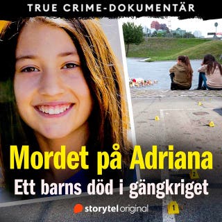 Mordet på Adriana: Ett barns död i gängkriget – omslag till ljudboken av Karl Enn,Sofia Embrén
