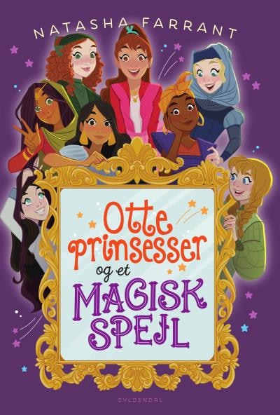 Otte prinsesser og et magisk spejl – omslag til lydbogen af Natasha Farrant