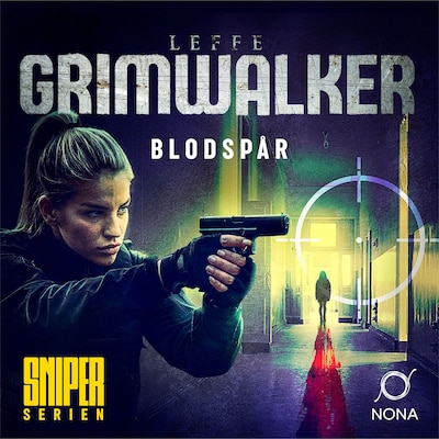 Blodspår – omslag till ljudboken av Leffe Grimwalker