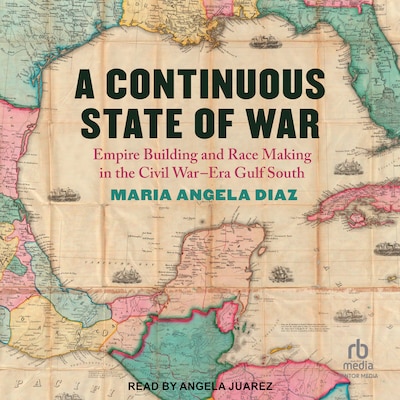 A Continuous State of War – omslag til lydbogen af Maria Angela Diaz