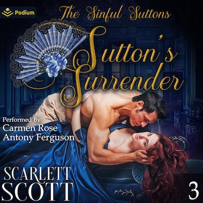 Sutton's Surrender – omslag til lydbogen af Scarlett Scott
