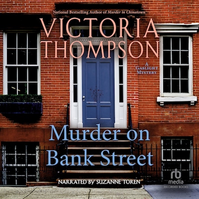 Murder on Bank Street – omslag til lydbogen af Victoria Thompson