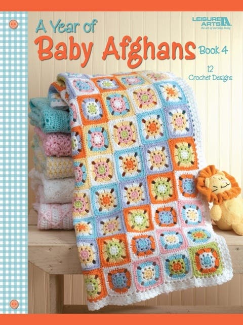 A Year of Baby Afghans Book 4 Crochet – omslag til lydbogen af Leisure Arts