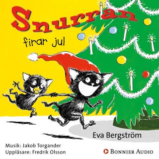 Snurran firar jul – omslag till ljudboken av Annika Samuelsson,Eva Bergström