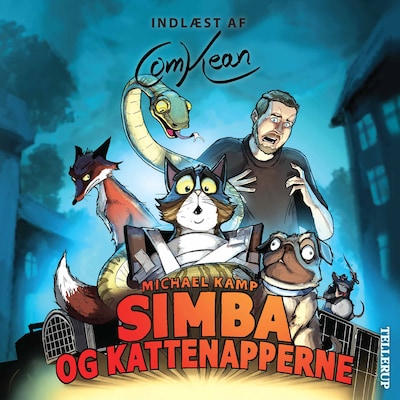 Comkean præsenterer - Simba og kattenapperne – omslag til lydbogen af Michael Kamp