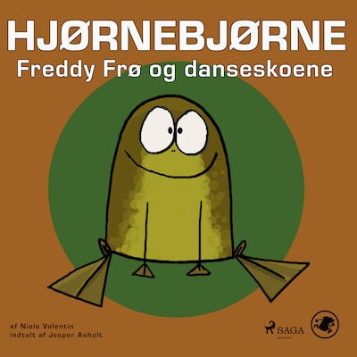 Hjørnebjørne 42 - Freddy Frø og danseskoene – omslag til lydbogen af Niels Valentin