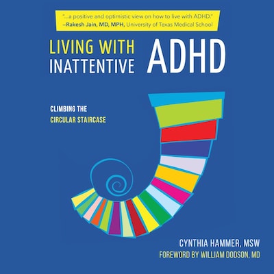Living with Inattentive ADHD – omslag till ljudboken av MSW, Cynthia Hammer