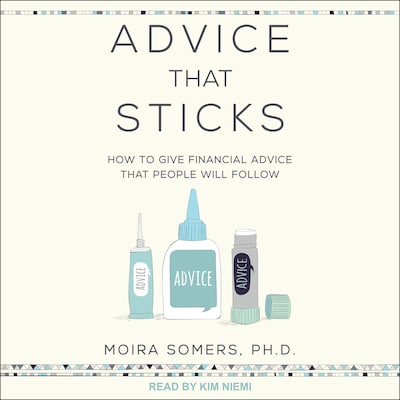 Advice That Sticks – omslag til lydbogen af Moira Somers