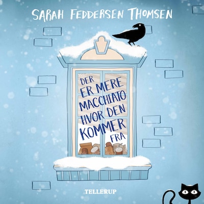 Natteravn #2: Der er mere macchiato hvor den kommer fra – omslag til lydbogen af Sarah Feddersen Thomsen