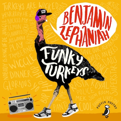 Funky Turkeys – omslag til lydbogen af Benjamin Zephaniah