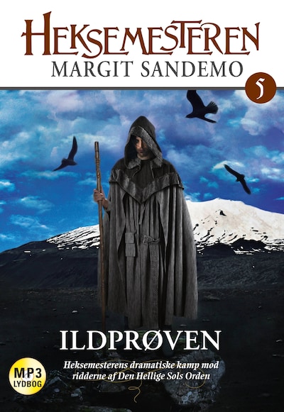 Heksemesteren 5 - Ildprøven – omslag til lydbogen af Margit Sandemo