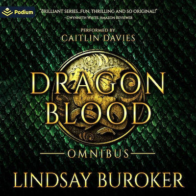 Dragon Blood - Omnibus – omslag til lydbogen af Lindsay Buroker