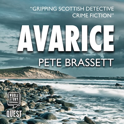 Avarice – omslag til lydbogen af Pete Brassett