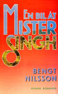 En bil åt mister Singh – omslag till ljudboken av Bengt G. Nilsson