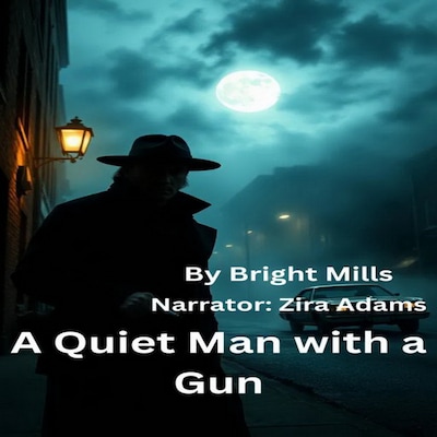 A Quiet Man with a Gun – omslag til lydbogen af Bright Mills