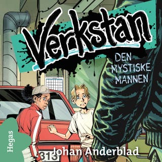 Den mystiske mannen – omslag till ljudboken av Johan Anderblad