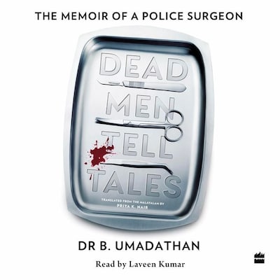 Dead Men Tell Tales – omslag van het luisterboek van Priya K. Nair, Dr B. Umadathan