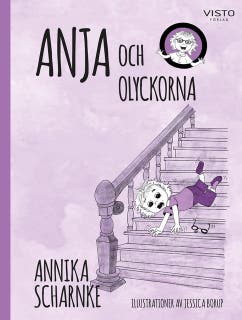 Anja och olyckorna – omslag till ljudboken av Annika Scharnke,Jessica Borup