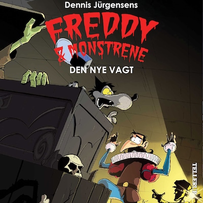 Freddy & monstrene #5: Den nye vagt – omslag til lydbogen af Jesper W. Lindberg