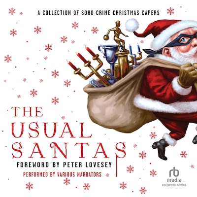 The Usual Santas – omslag til lydbogen af Stephanie Barron, James R. Benn, Cara Black