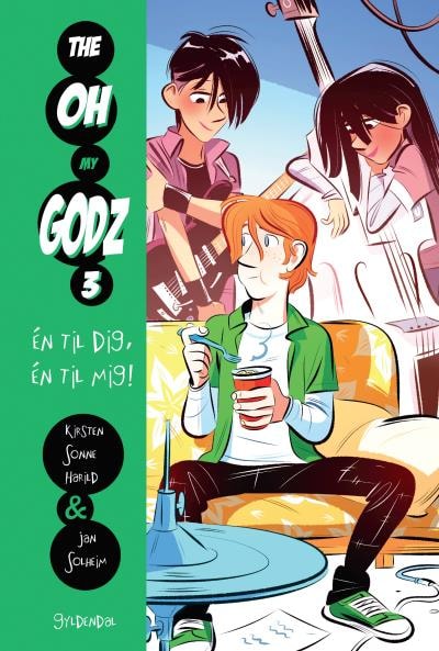 The Oh My Godz 3 - Én til dig, én til mig – omslag til lydbogen af Kirsten Sonne Harild, Jan Solheim