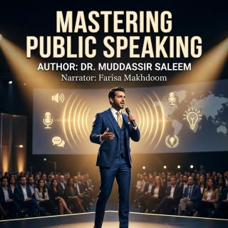 Mastering Public Speaking – omslag till ljudboken av Dr.Muddassir Saleem