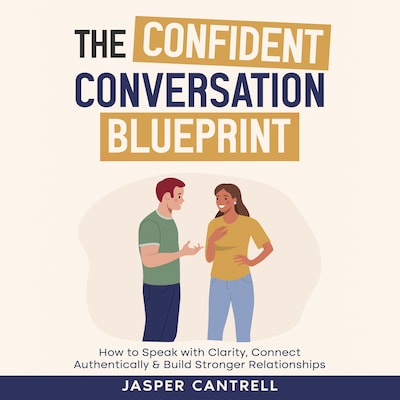The Confident Conversation Blueprint – omslag til lydbogen af Jasper Cantrell