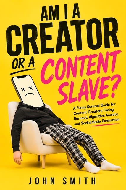 Am I a Creator or a Content Slave?: A Funny Survival Guide for Content Creators Facing Burnout, Algorithm Anxiety, and Social Media Exhaustion – omslag til lydbogen af John Smith