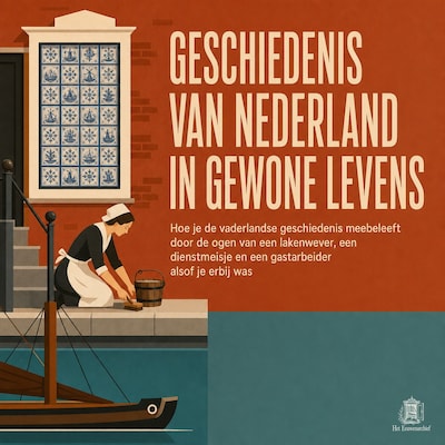 Geschiedenis Van Nederland in Gewone Levens – omslag van het luisterboek van Het Eeuwenarchief