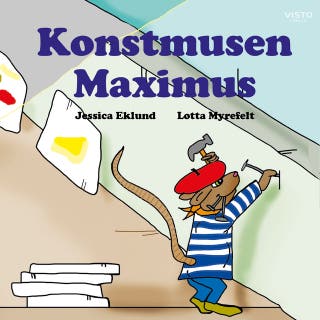Konstmusen Maximus – omslag till ljudboken av Jessica Eklund