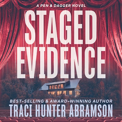 Staged Evidence – omslag til lydbogen af Traci Hunter Abramson