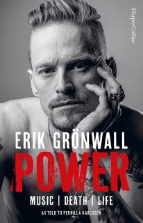 Power : music, death, life – omslag till ljudboken av Erik Grönwall