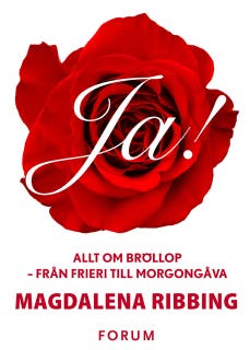 Ja! Allt om bröllop – omslag till ljudboken av Magdalena Ribbing