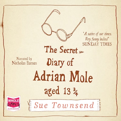 The Secret Diary of Adrian Mole, Aged 13 3/4 – omslag van het luisterboek van Sue Townsend