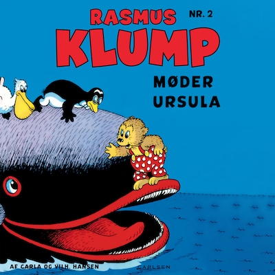 Rasmus Klump møder Ursula – omslag til lydbogen af Carla Hansen, Vilhelm Hansen