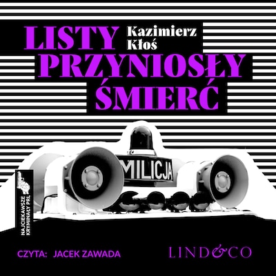 Listy przyniosły śmierć – okładka audiobooka, autor Kazimierz Kłoś